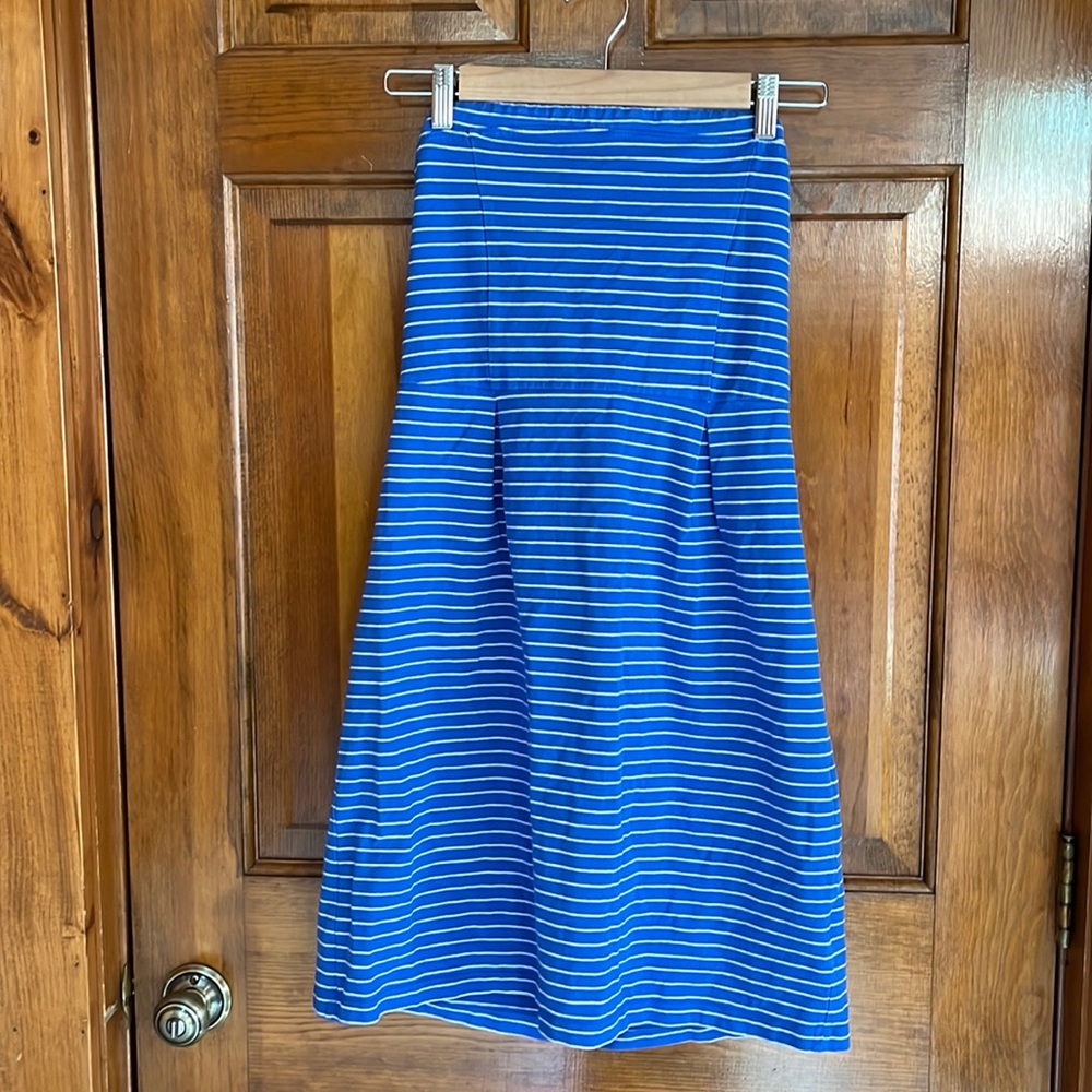 Old Navy Royal Blue & White Strapless Knit Dress